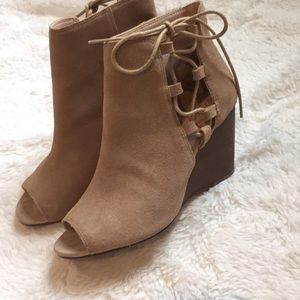 Sole Society Bobbi Lace Up Wedge Bootie